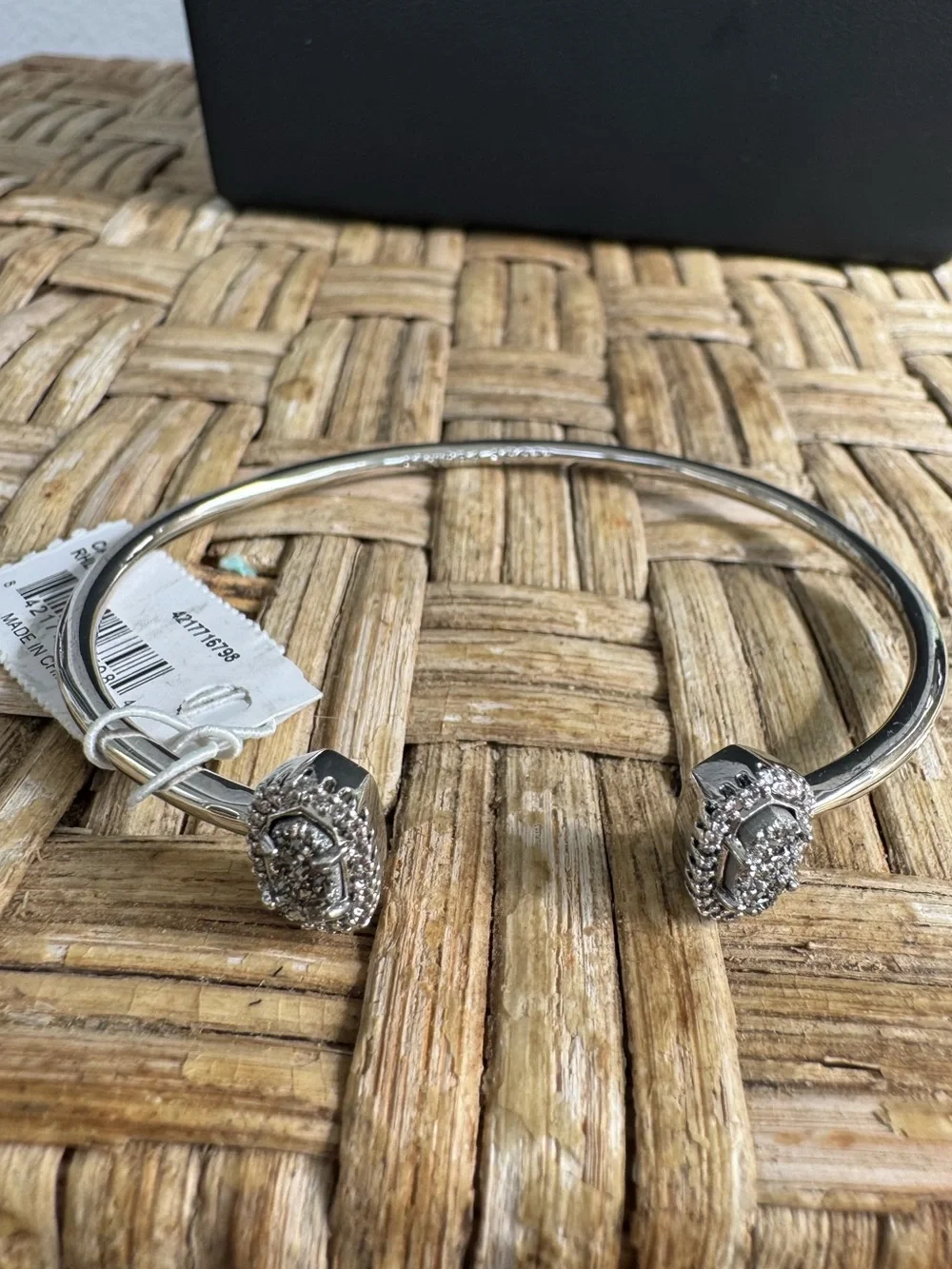 Kendra Scott Call Cuff Bracelet in Silver & Silver Drusy